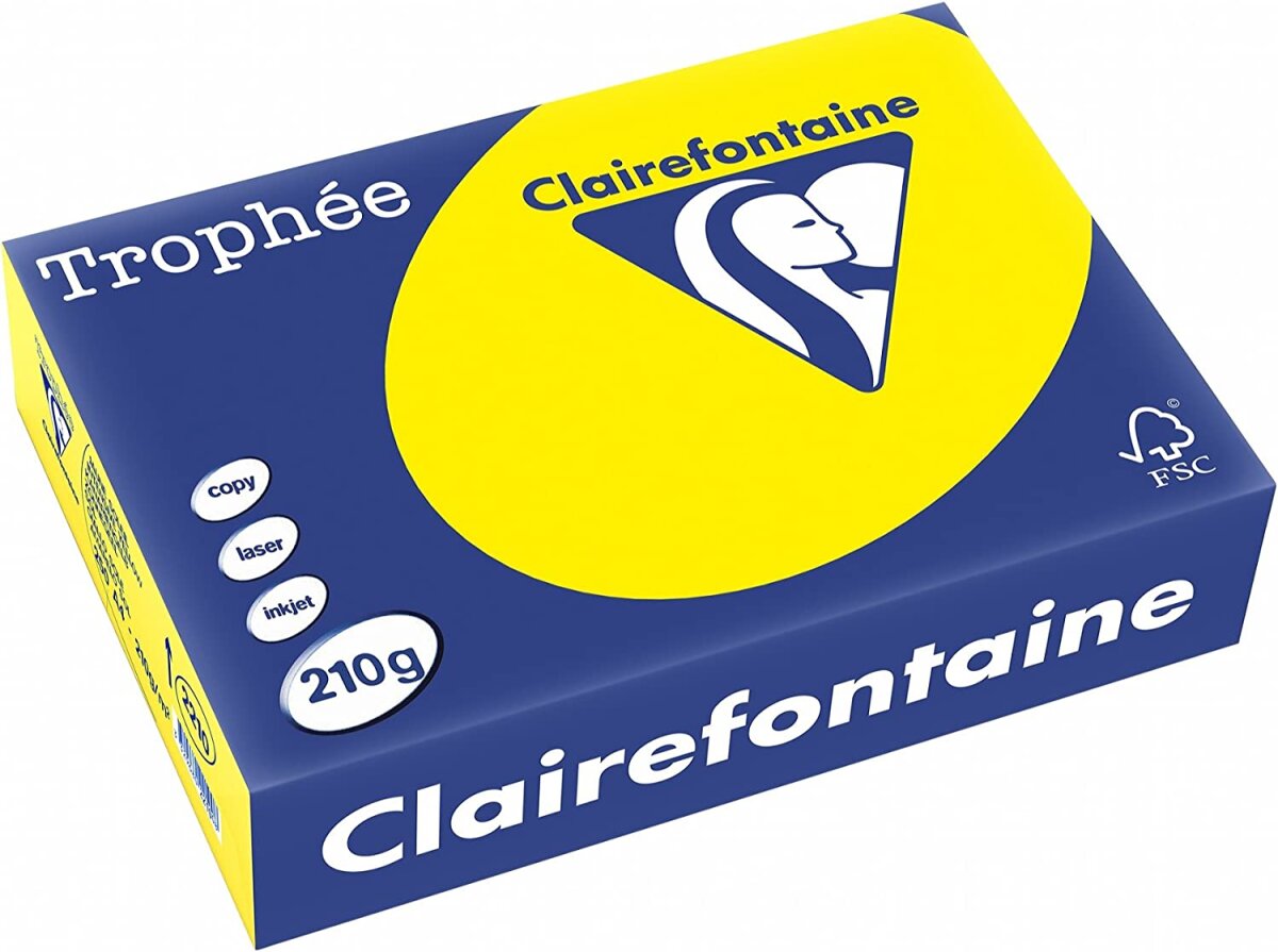 Clairefontaine Multifunktionspapier Trophée, A4, kanarien- (EAN: 3329680221008)