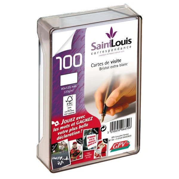 GPV Visitenkarten-Box, aus Plexiglas, 82 x 128 mm (EAN: 3250650066544)