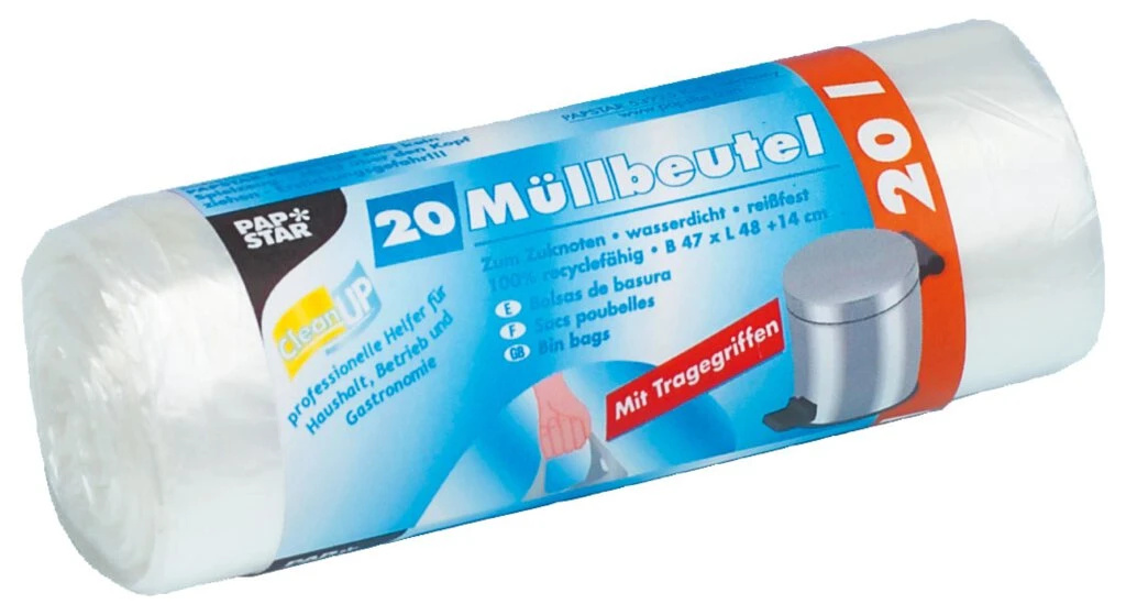 STARPAK Mülleimerbeutel HDPE, 20 Liter, transparent (EAN: 4002911120750)