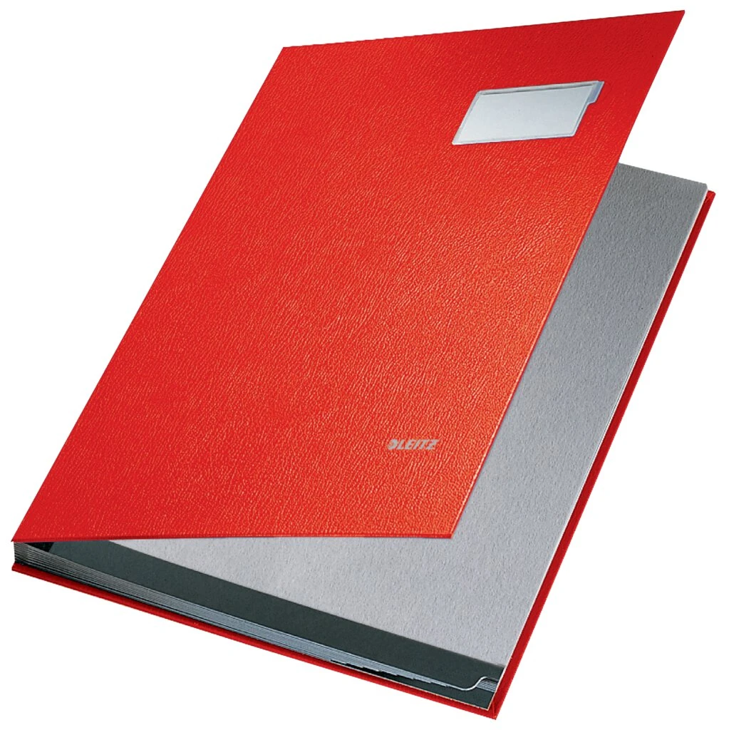 LEITZ Unterschriftenmappe, PP-Überzug, 10 Fächer, rot (EAN: 4002432311484)