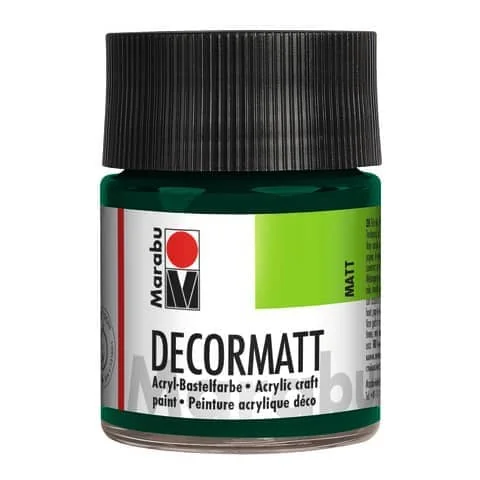 Marabu Acrylfarbe "Decormatt", tannengrün, 50 ml, im Glas (EAN: 4007751007926)