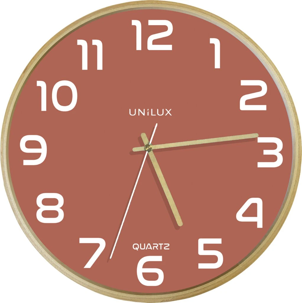 UNiLUX Wanduhr/Quarzuhr "BALTIC", Durchmesser: 315 mm, rot (EAN: 3595560034789)