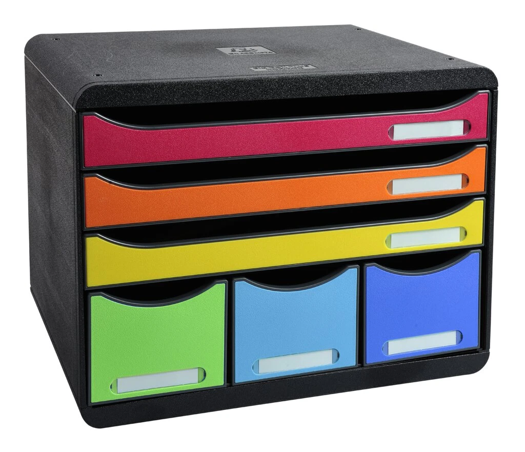 EXACOMPTA Schubladenbox STORE-BOX MAXI, 6 Schübe, harlekin (EAN: 9002493423909)