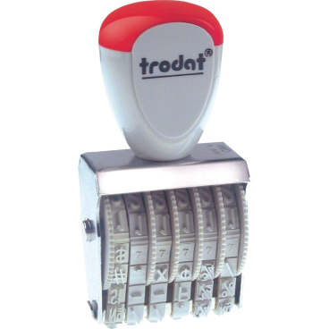 trodat Ziffernstempel, 6-stellig, Abdruckmaße: 4 x 26 mm (EAN: 0092399148449)