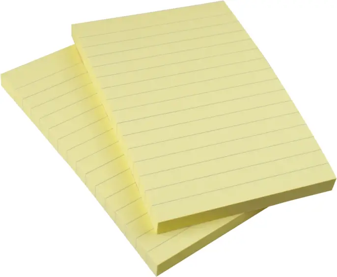 Kores Haftnotizen "Pastell-gelb", 150 x 100 mm, liniert (EAN: 9023800465108)