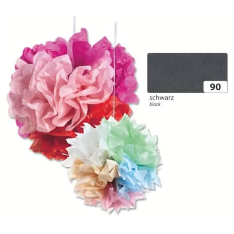 folia Seidenpapier, (B)500 x (H)700 mm, 20 g/qm, schwarz (EAN: 4001868910902)