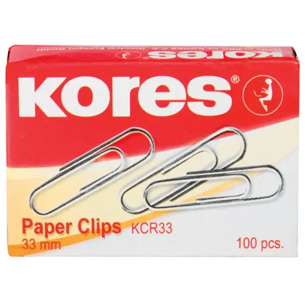Kores Büroklammern, 25 mm, verzinkt (EAN: 9023800430106)