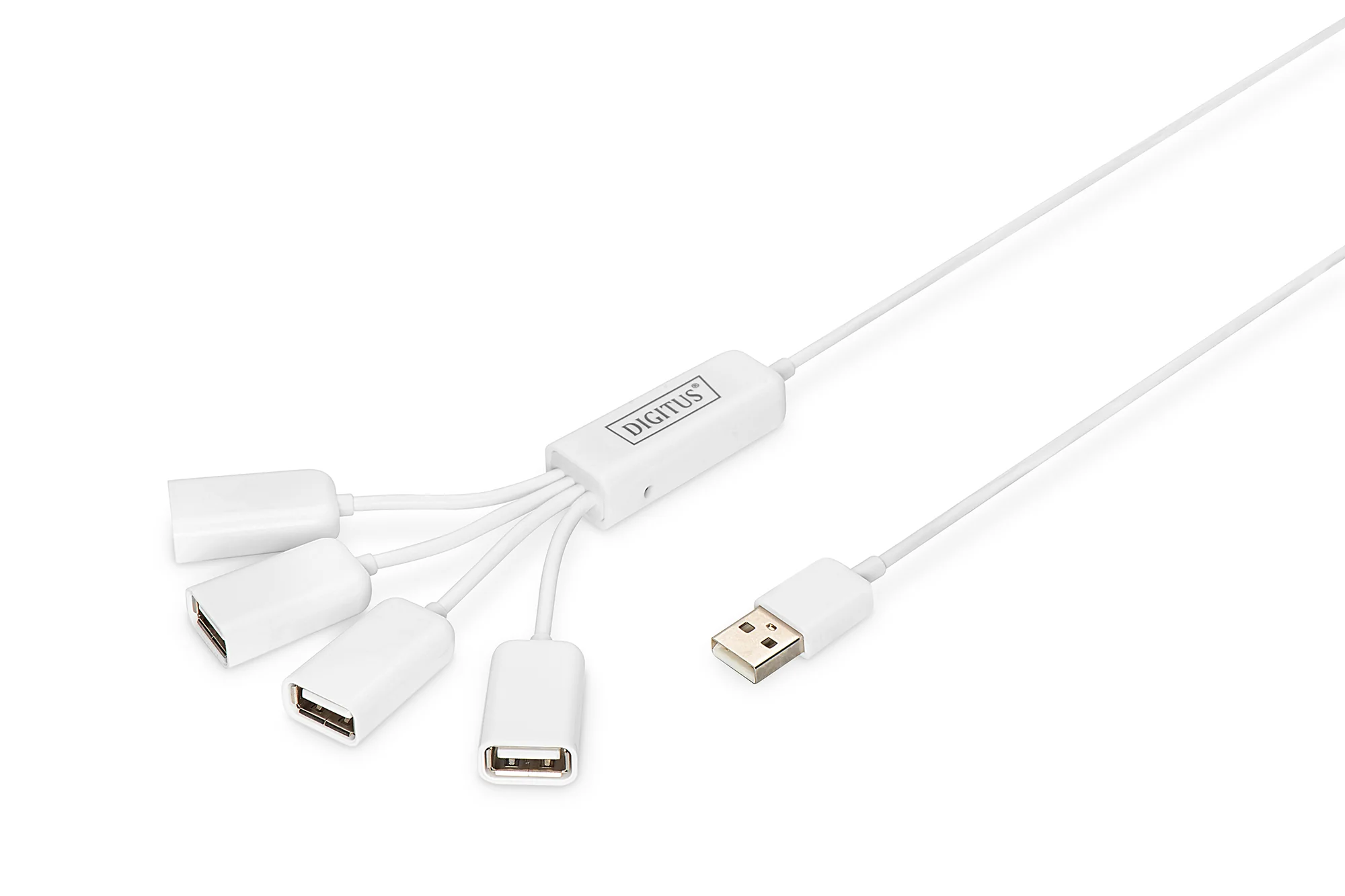 DIGITUS USB 2.0 Kabel Hub, 4 Port, weiß (EAN: 4016032284062)