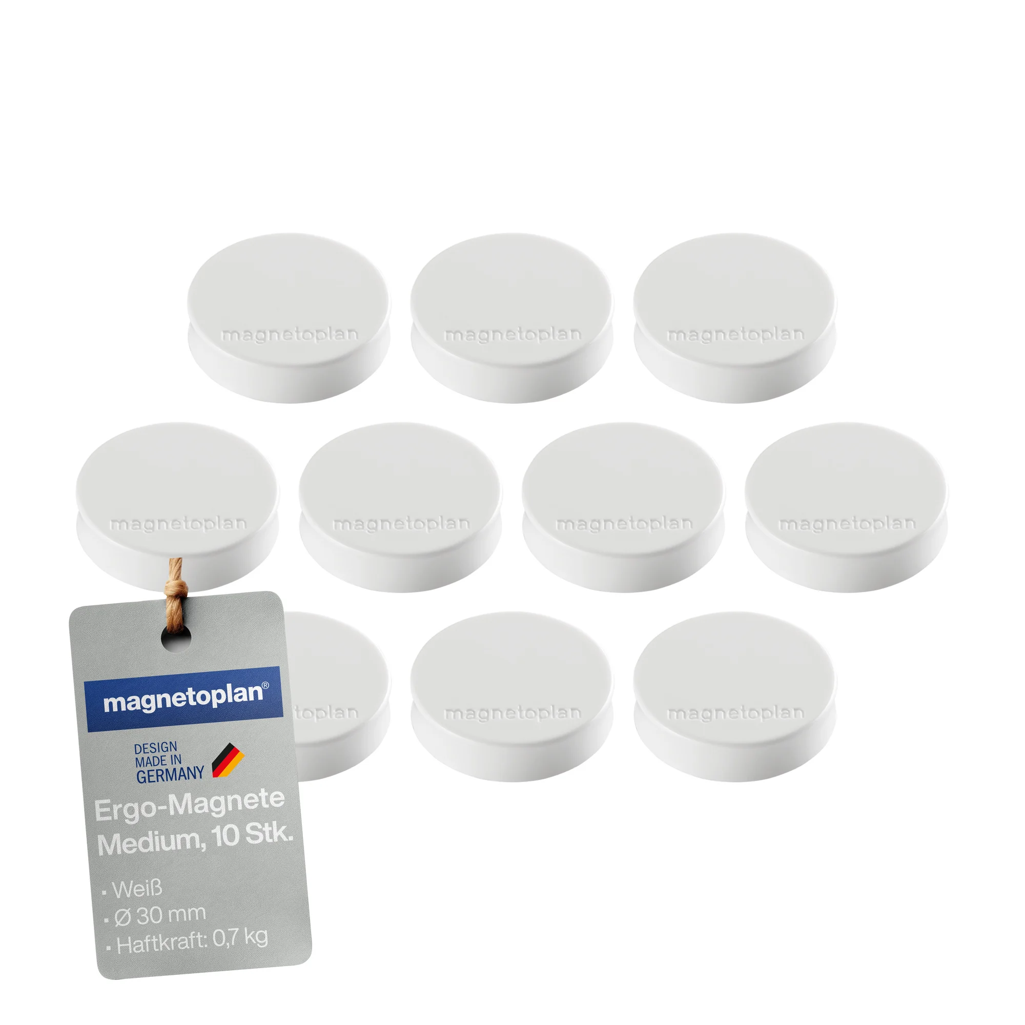 magnetoplan Ergo-Magnete "Medium", weiss (EAN: 4013695043258)