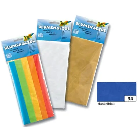 folia Seidenpapier, (B)500 x (H)700 mm, 20 g/qm, dunkelblau (EAN: 4001868900347)