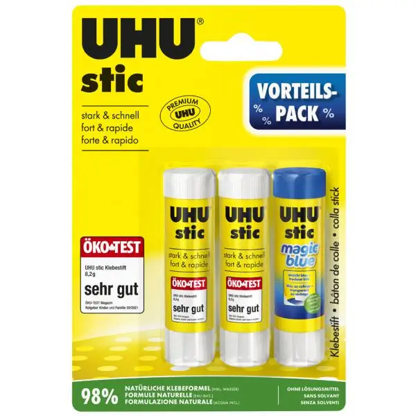 UHU Vorteilspack Klebestift stic und Klebestift stic Magic (EAN: 4026700761665)