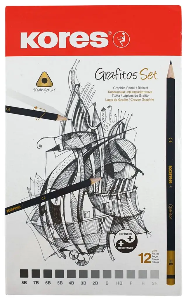 Kores Bleistift "Grafitos Art", 12er Metalletui (EAN: 9023800921628)