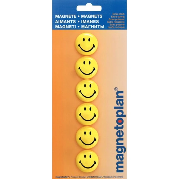 magnetoplan Haftmagnet "Smiley", Durchmesser: 30 mm (EAN: 4013695028453)