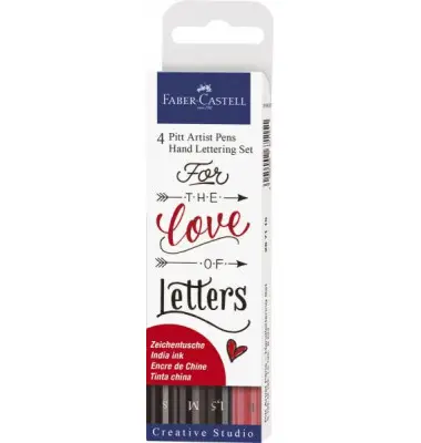 FABER-CASTELL Tuschestift PITT artist pen, 4er Etui (EAN: 4005402671151)
