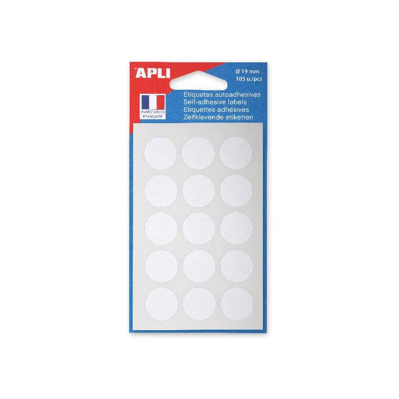 APLI Markierungspunkte, Durchmesser: 19 mm, rund, weiß (EAN: 3270241119411)