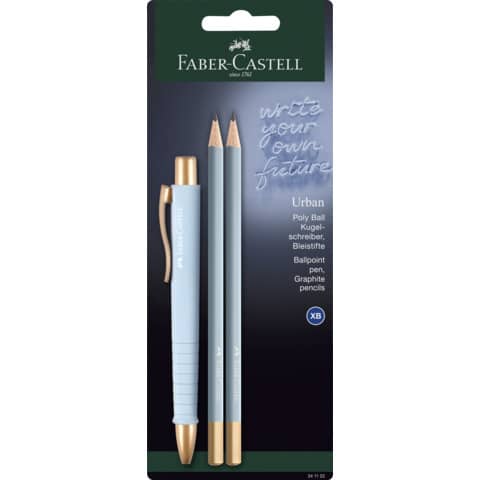 FABER-CASTELL Schreibgeräte-Set POLY BALL URBAN, hellblau (EAN: 4005402411221)