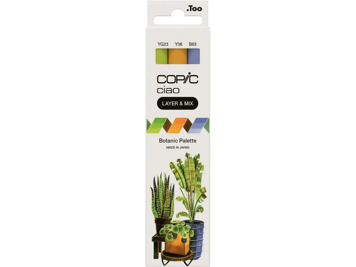COPIC Marker ciao, 3er Set "Botanic Palette", YG23, Y38, B63 (EAN: 4013695266770)