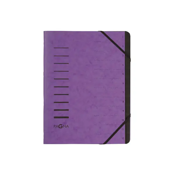PAGNA Ordnungsmappe "Sorting File", 12 Fächer, violett (EAN: 4013951013711)
