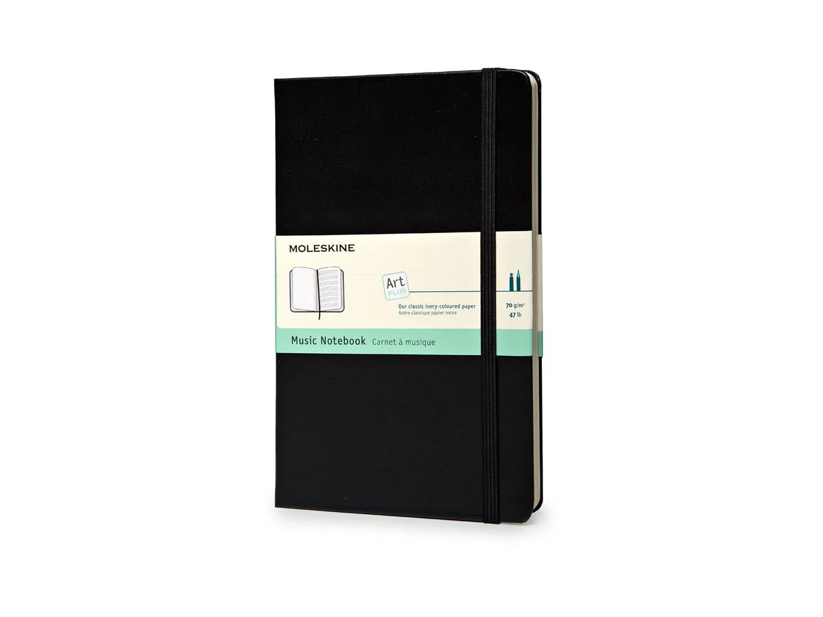 MOLESKINE Musik-Notizbuch, L/A5, 100g/qm, Hardcover, schwarz (EAN: 9788862933100)