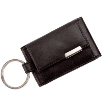 Alassio Mini-Geldbörse mit Metallemblem, Nappaleder, schwarz (EAN: 4021068421336)