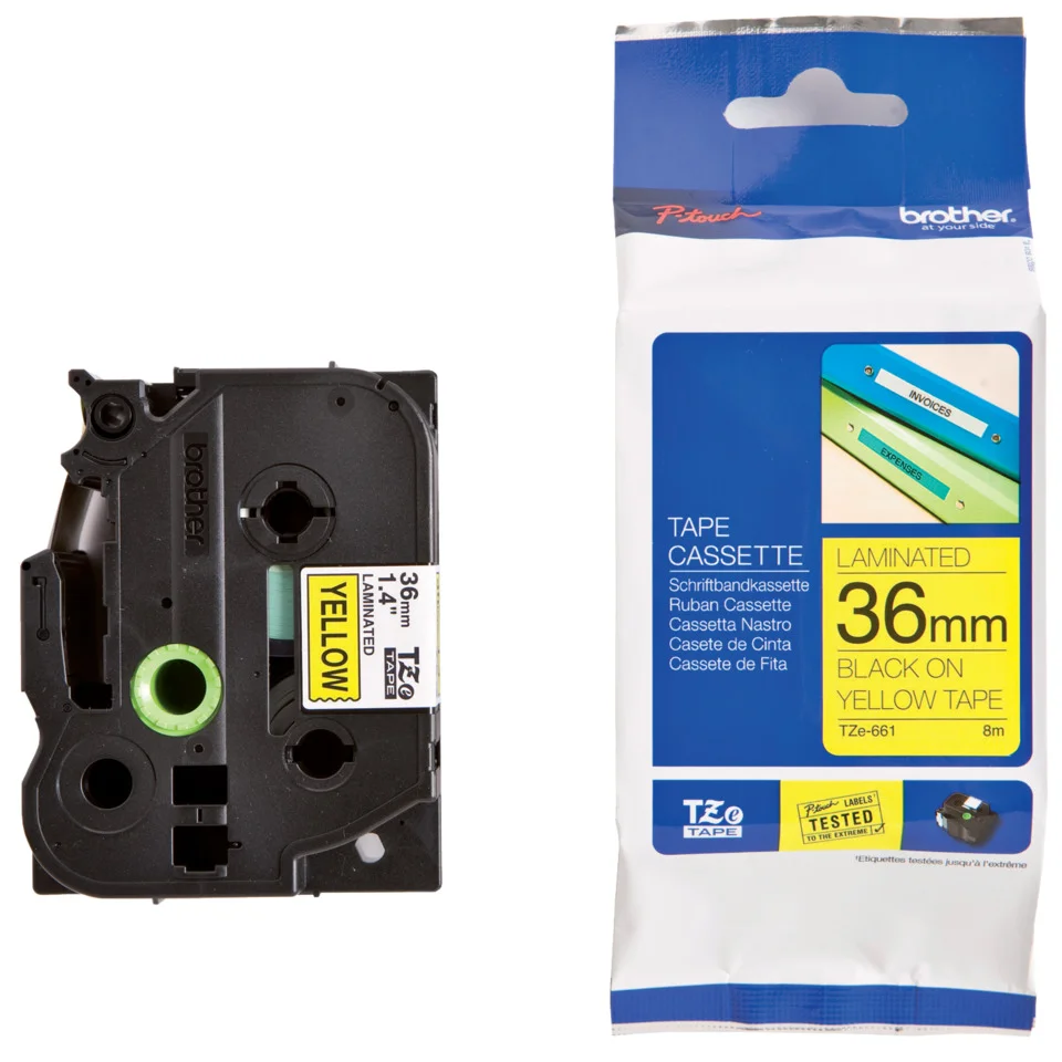 brother TZe-Tape TZe-661 Schriftbandkassette,Bandbreite:36mm (EAN: 4977766054225)