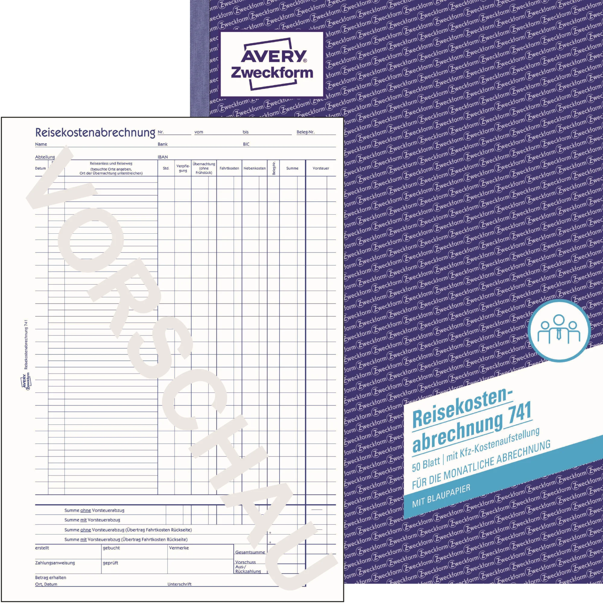 AVERY Zweckform Formularbuch "Reisekostenabrechnung", A4 (EAN: 4004182007419)