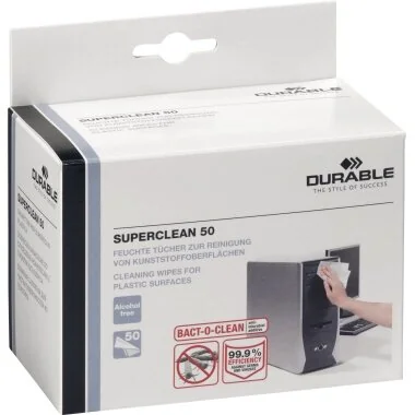 DURABLE Oberflächen-Reinigungstücher SUPERCLEAN 50, 50 Stück (EAN: 4005546503448)