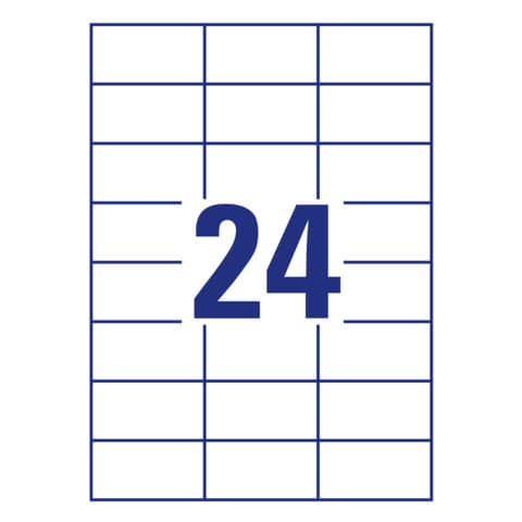 AVERY Zweckform Universal-Etiketten, 64,6 x 33,8 mm, weiß (EAN: 4004182433348)
