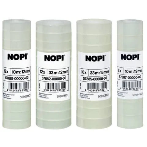 NOPI Klebefilm Shrink Tower, transparent, 12 mm x 10 m (EAN: 4042448833143)