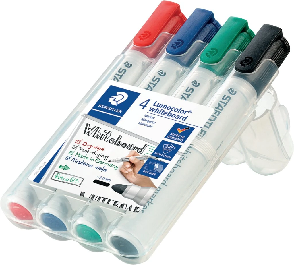 STAEDTLER Lumocolor Whiteboard-Marker 351, 4er Etui (EAN: 4007817328934)
