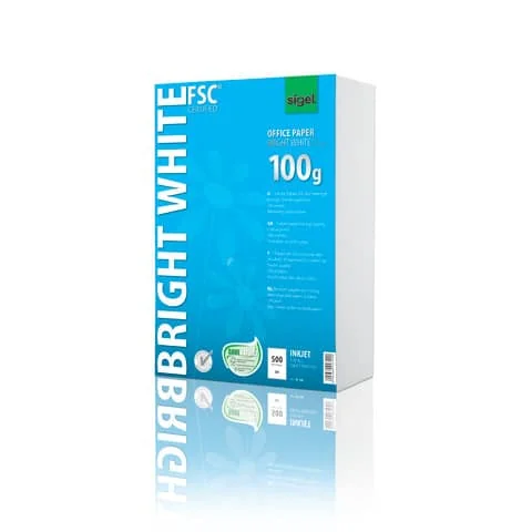 sigel Inkjet-Papier "Bright White", DIN A4, 100 g/qm, ultraweiß (EAN: 4004360997990)