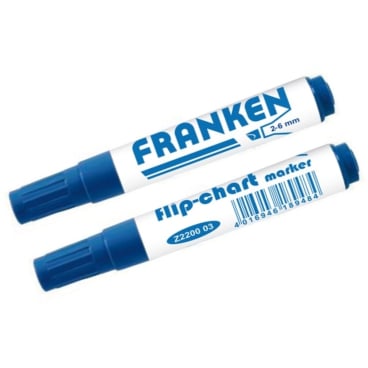 FRANKEN Flipchart Marker, Strichstärke: 2-6 mm, blau (EAN: 4016946189484)