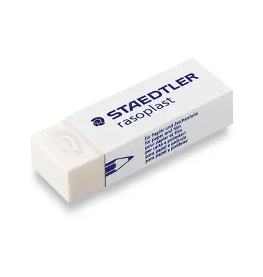 STAEDTLER Kunststoff-Radierer rasoplast B20, weiß (EAN: 4007817524305)