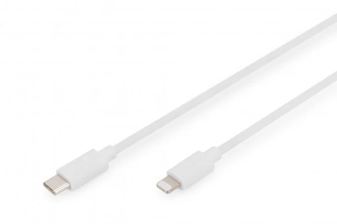 DIGITUS Daten- & Ladekabel, Apple Lightning - USB-C, 1,0 m, weiß (EAN: 4016032469957)