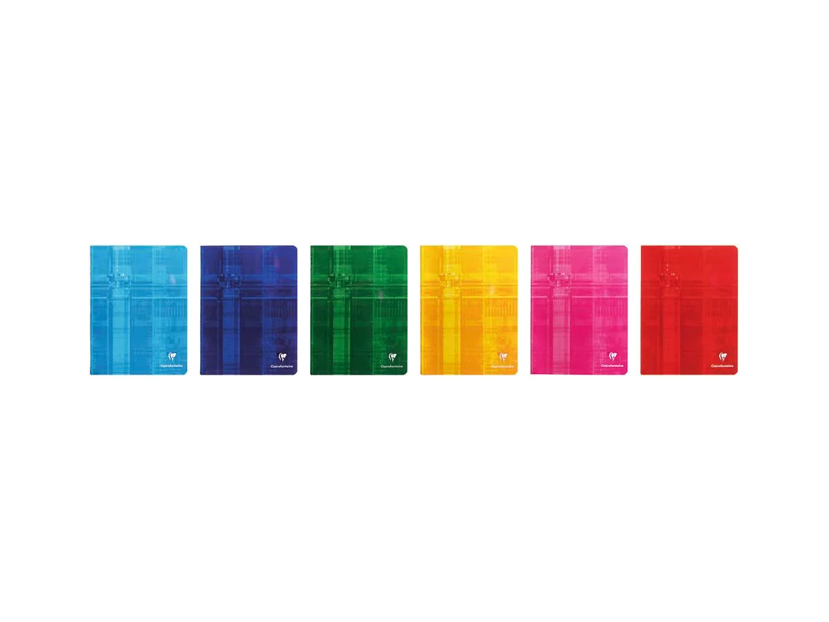Clairefontaine Heft mit Fadenheftung, 170 x 220 mm, liniert 8 + Rand, coloris assortis (EAN: 3329680372304)
