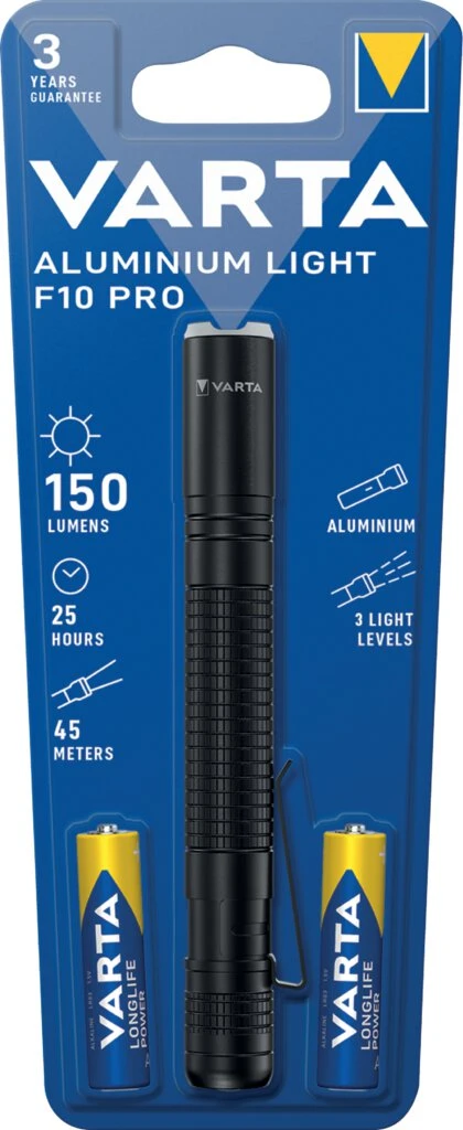 VARTA Taschenlampe Aluminium Light F10 Pro, schwarz (EAN: 4008496056422)