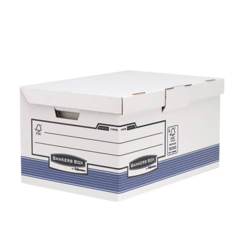 Fellowes BANKERS BOX SYSTEM Archiv-Klappdeckelbox Maxi, blau (EAN: 0043859645107)