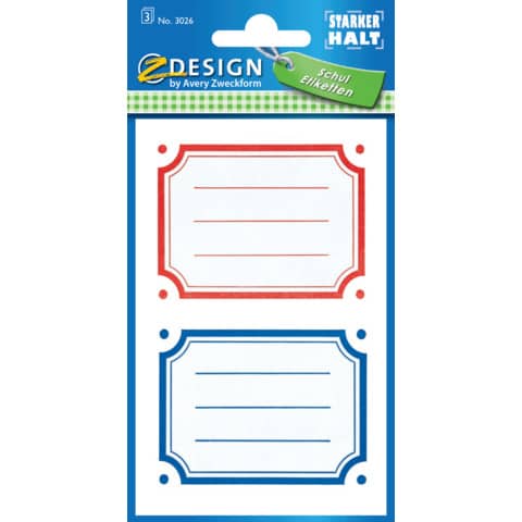 ZDesign SCHOOL Buchetiketten "Rahmen", farbig (EAN: 4004182030264)