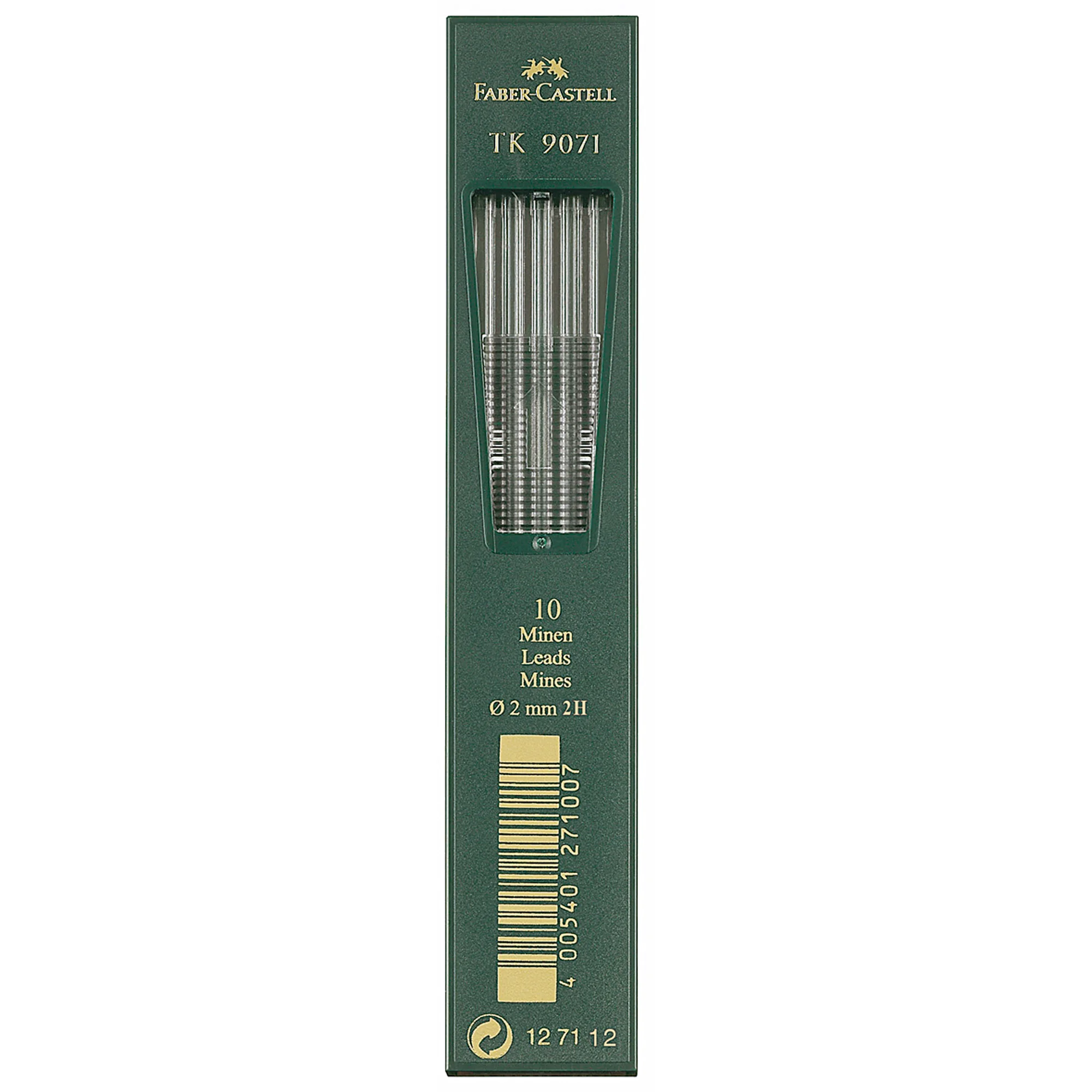 FABER-CASTELL TK-Minen 9071, tiefschwarz, Härtegrad: 2H (EAN: 4005401271123)