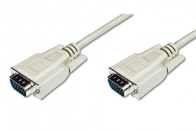 DIGITUS VGA-Monitor-Anschlusskabel, HD 15, beige, 1,8 m (EAN: 4016032286455)