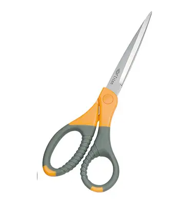 WEDO Schere TITAN plus, spitz, Länge: 215 mm, grau/gelb (EAN: 4003801799902)