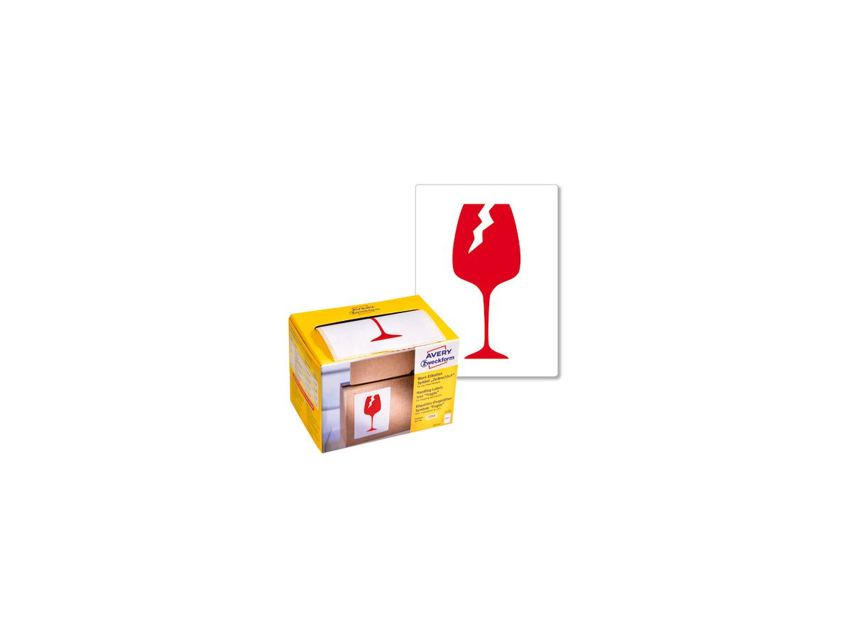 AVERY Zweckform Symbol-Hinweis-Etikettenrolle, neonrot (EAN: 4004182172513)