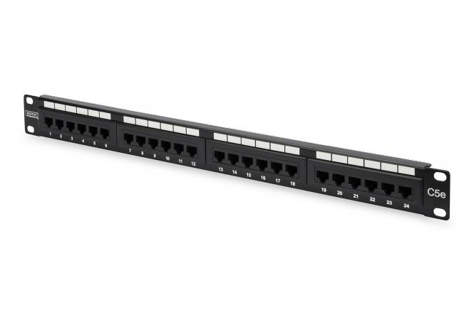DIGITUS 19" Patch Panel Kat.5e, Klasse D, 24 x RJ45, 1 HE (EAN: 4016032241461)
