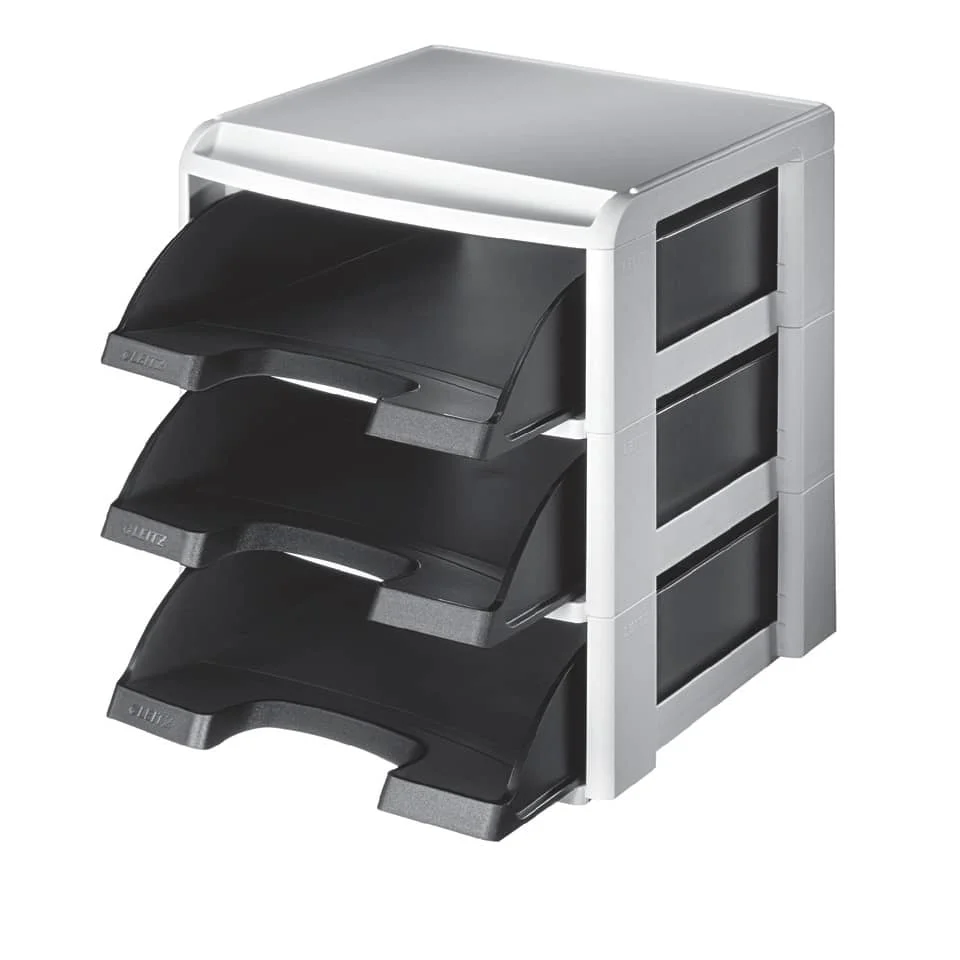 LEITZ Briefablagen-Set, DIN A4, Briefablage in schwarz (EAN: 4002432326235)