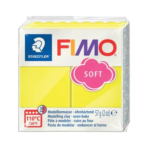 FIMO SOFT Modelliermasse, ofenhärtend, limone, 57 g (EAN: 4006608809430)