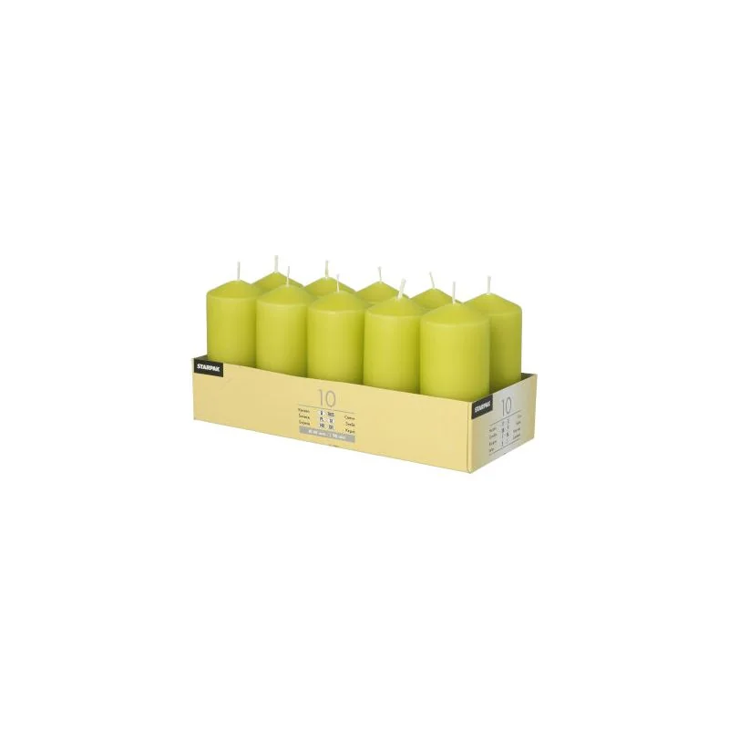 STARPAK Stumpenkerze, Durchmesser: 40 mm, kiwi (EAN: 4002911105856)