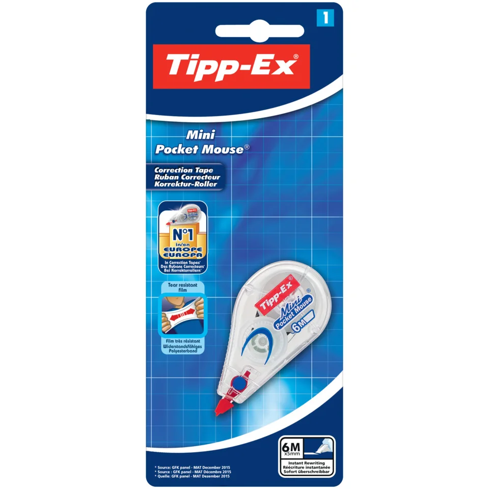 Tipp-Ex Korrekturroller "Mini Pocket Mouse", Blister (EAN: 7033051206100)