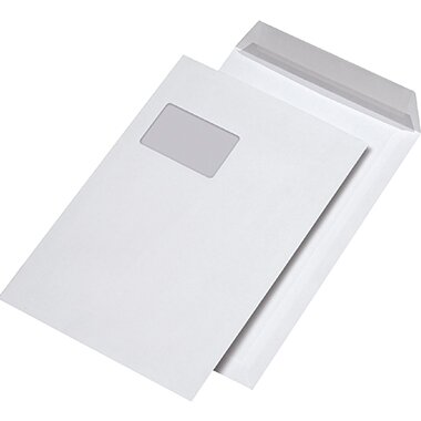 MAILmedia Versandtasche C4 haftklebend, mit Fenster, weiß (EAN: 4003928888329)