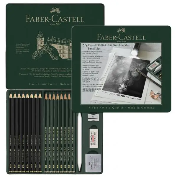 FABER-CASTELL PITT GRAPHITE Set MATT & CASTELL 9000 (EAN: 4005401152248)