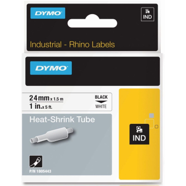 DYMO RHINO Heißschrumpfschlauch schwarz/weiß, 24 mm x 1,5 m (EAN: 0071701059987)